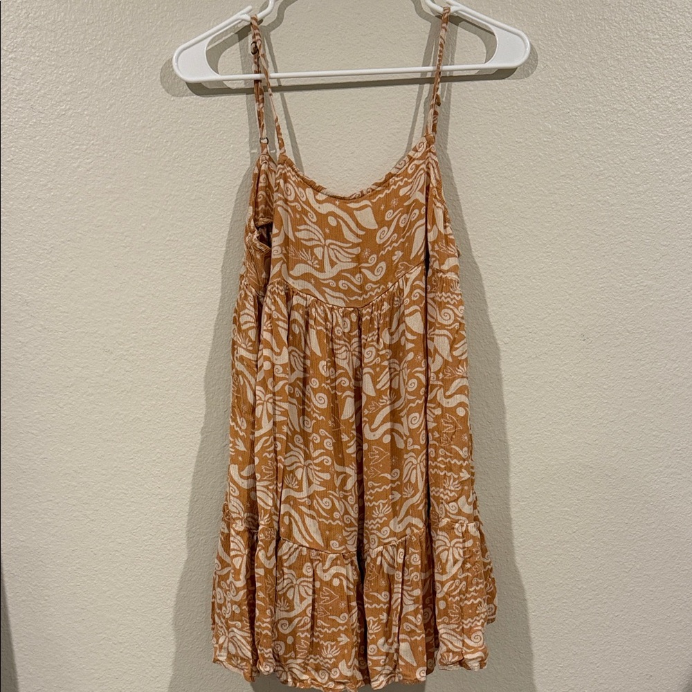 O'Neill Orange and White Patterned Dress
